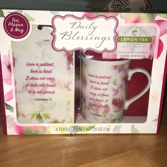 Bay Island Other - Daily Blessings 🙏🏼 Plaque, Tea and Mug Set
